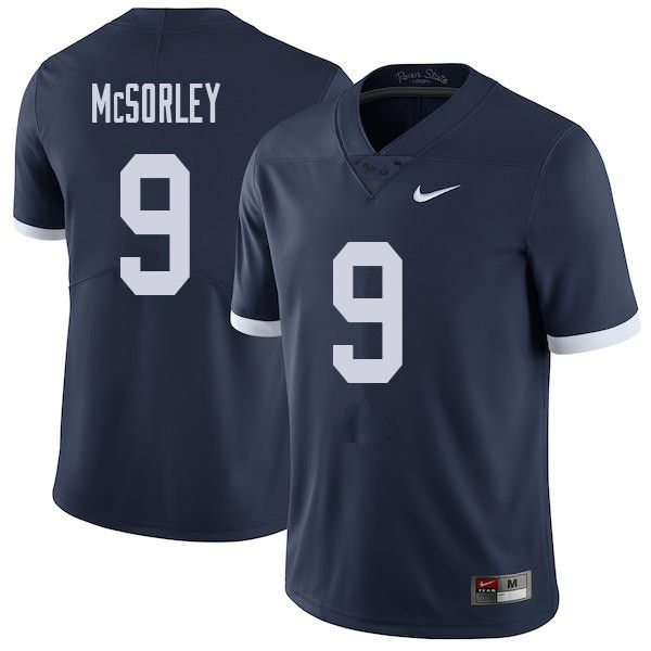 NCAA Nike Men's Penn State Nittany Lions Trace McSorley #9 College Football Authentic Throwback Navy Stitched Jersey DHT7798RB